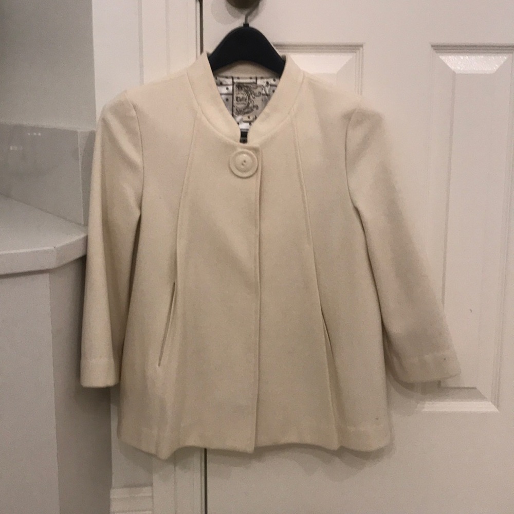 Winter white dress coat